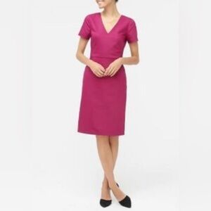 J Crew Sheath Dress V Neck - Size 6